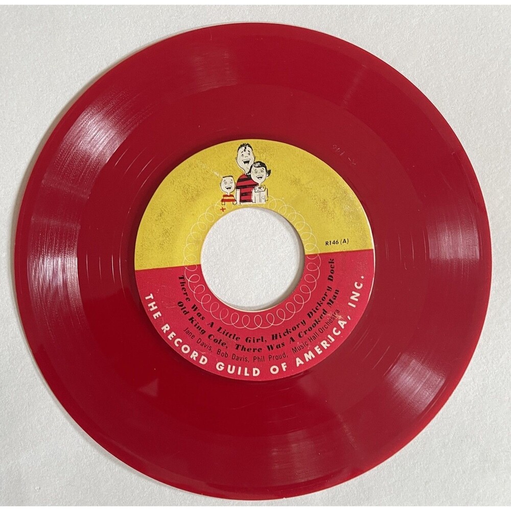 Humpty Dumpty Simple Simon Hickory Dickory Dock Nursery Rhymes 45RPM Red Vinyl
